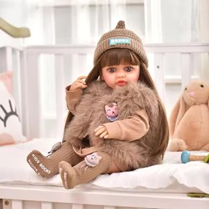 عروسک سیلیکونی دختر بچه 55 سانتی مدل Shiksha Mart_عروسک