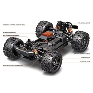 ماشین کنترلی آفرود 4WD با مقیاس 1:18 مدل Monster Truck 18304_ماشین کنترلی