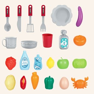اسباب بازی سینک ظرفشویی پایه دار کودک 33 قطعه مدل Play Kitchen Sink Toys 1234_اسباب بازی لوازم خانگی