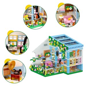 لگو کریتور ویلا چراغدار 626 قطعه مدل SWEET HUT LX.A 3808_لگو