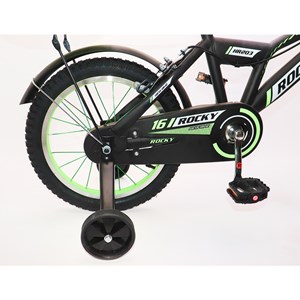 دوچرخه اورجینال کودک سایز 16 رنگ سبز مدل راکی ROCKY 16_دوچرخه