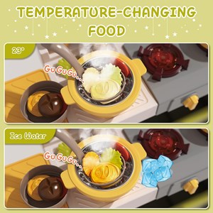 ست اسباب بازی آشپزخانه 88 تکه با بخار، سینک و صندوق فروش فست فود مدل Fast Food Shop 889_اسباب بازی لوازم خانگی