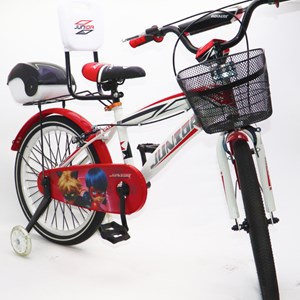دوچرخه اورجینال کودک سایز 20 طرح دختر کفشدوزکی و گربه سیاه مدل جونیور JUNIOR_دوچرخه