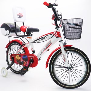 دوچرخه اورجینال کودک سایز 16 طرح دختر کفشدوزکی و گربه سیاه مدل جونیور JUNIOR_دوچرخه