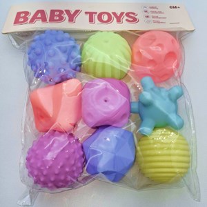 پوپت نرم بوقی 9 عددی مدل سنگ فضایی بر پایه مواد خوراکی_اسباب بازی نوزادی