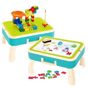 میز دو کاره خلاقیت لگو بازی و وایت برد 58 قطعه_اتاق کودک