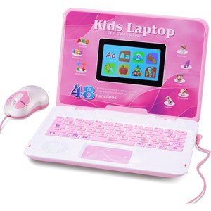 لپ تاپ آموزشی 48 کاره صورتی Kids' educational laptop_اسباب بازی دیجیتال و هوشمند