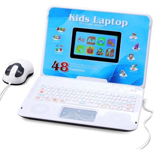 لپ تاپ آموزشی 48 کاره آبی Kids' educational laptop_ اسباب بازی دیجیتال و هوشمند