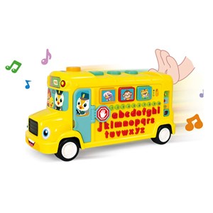 اسباب بازی موزیکال اتوبوس بزرگ مدرسه هولی تویز مدل 3126 Hola Toys Musical School Bus_اسباب بازی نوزادی