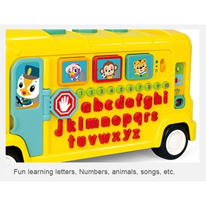 اسباب بازی موزیکال اتوبوس بزرگ مدرسه هولی تویز مدل 3126 Hola Toys Musical School Bus_اسباب بازی نوزادی