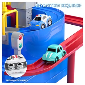 کیت ماشین بازی همراه با هلیکوپتر و 2 عدد ماشین_ ماشین اسباب بازی