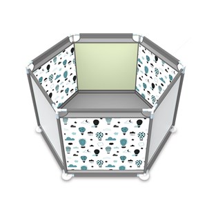 پارک بازی کودک تاشو و چندکاره VivaKids با طرح بالن هوای گرم_ اتاق کودک