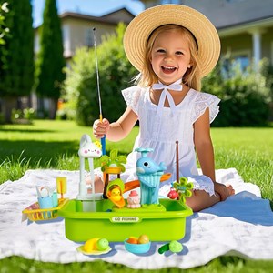 اسباب بازی سینک ظرفشویی و قلاب ماهیگیری 39 قطعه مدل 810 Vegetable Washing Basin_اسباب لوازم خانگی