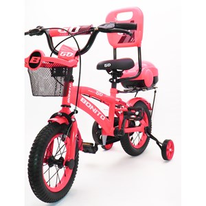 دوچرخه شهری کودک سایز 12 رنگ سرخابی مدل بونیتو GO_دوچرخه