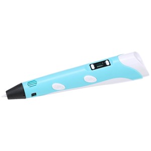 قلم طراحی سه بعدی با نمایشگر LCD و 3 عدد فیلامنت PLA رنگ آبی_ اسباب بازی علمی