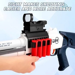 تفنگ اسباب بازی دولول پوکه پران تیر اسفنجی مدل Soft Bullet Toy Gun 2027_تفنگ اسباب بازی