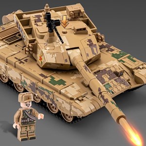 تانک فلزی موزیکال، چراغدار و دودزا مقیاس 1:36_ماشین اسباب بازی