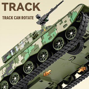 تانک فلزی موزیکال، چراغدار و دودزا مقیاس 1:36 رنگ سبز_ماشین اسباب بازی