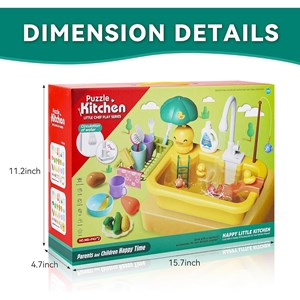 اسباب بازی سینک ظرفشویی و قلاب ماهیگیری 30 قطعه طرح اردک_ اسباب بازی لوازم خانگی