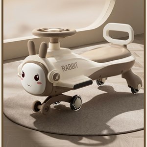 سه چرخه پلاسماکار موزیکال طرح خرگوش (لوپ کار) قهوه ای_دوچرخه