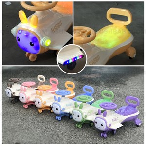 سه چرخه پلاسماکار موزیکال طرح خرگوش (لوپ کار) قهوه ای_دوچرخه