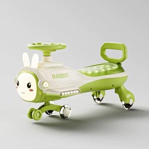 سه چرخه پلاسماکار موزیکال طرح خرگوش (لوپ کار) سبز_دوچرخه