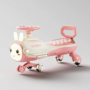 سه چرخه پلاسماکار موزیکال طرح خرگوش (لوپ کار) صورتی_دوچرخه