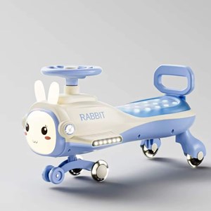 سه چرخه پلاسماکار موزیکال طرح خرگوش (لوپ کار) آبی_دوچرخه