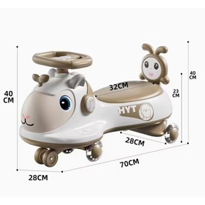 سه چرخه پلاسماکار موزیکال طرح بره (لوپ کار) قهوه ای_ دوچرخه