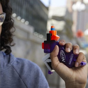 تفنگ اسباب بازی نرف Nerf با تیر اسفنجی مدل ماینکرافت Minecraft رنگ بنفش_تفنگ اسباب بازی