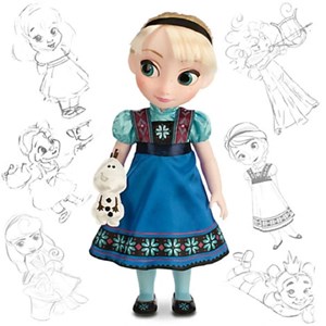 عروسک دیزنی السا 40 سانتی با هدبند مدل Disney Animators' Collection_عروسک