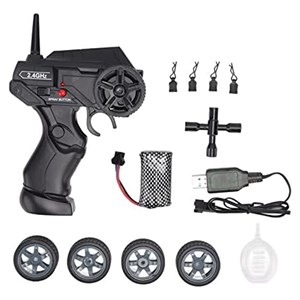 ماشین کنترلی دریفت مقیاس 1:16 دودزا و چراغ دار با چرخ‌ های قابل تعویض کد 1603_ماشین کنترلی