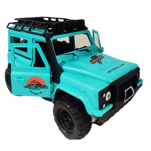 ماشین کنترلی شارژی جیپ آفرود چراغدار Crazy Go رنگ آبی_ماشین کنترلی