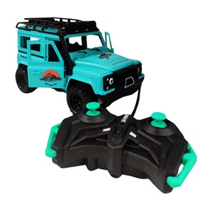 ماشین کنترلی شارژی جیپ آفرود چراغدار Crazy Go رنگ آبی_ماشین کنترلی