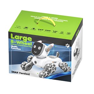ربات اسباب بازی سگ کنترلی هوشمند با هشت‌ چرخ و چرخش 360 درجه_ربات اسباب بازی