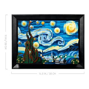 لگو قاب عکس ون گوگ شب پر ستاره (3D دیواری) 2316 قطعه مدل Vincent Van Gogh The Starry Night_Building 9907_لگو
