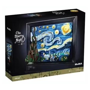 لگو قاب عکس ون گوگ شب پر ستاره (3D دیواری) 2316 قطعه مدل Vincent Van Gogh The Starry Night_Building 9907_لگو