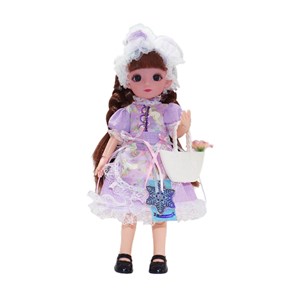 عروسک باربی تمام مفصلی 30 سانتی با لباس پرنسس کد 212_عروسک