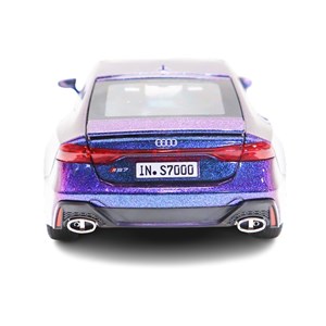 ماشین فلزی آئودی موزیکال با چراغ، کمک‌ فنر و درب‌ های بازشو رنگ بنفش_ماشین اسباب بازی