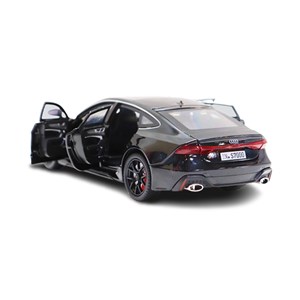 ماشین فلزی آئودی موزیکال با چراغ، کمک‌ فنر و درب‌ های بازشو رنگ مشکی_ماشین اسباب بازی