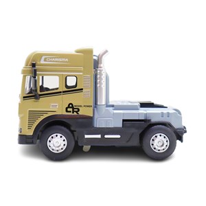 ماشین تریلی فلزی موزیکال با چراغ روشن و کانکس بازشو_ماشین اسباب بازی