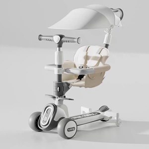 اسکوتر سایبان و حفاظ دار چند کاره رنگ طوسی_اسکوتر