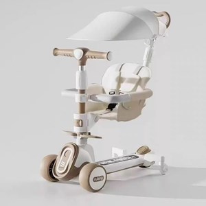 اسکوتر سایبان و حفاظ دار چند کاره رنگ کرم_اسکوتر