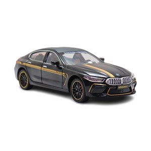 ماشین فلزی BMW موزیکال با چراغ، کمک فنر و درب های بازشو رنگ مشکی_ماشین اسباب بازی