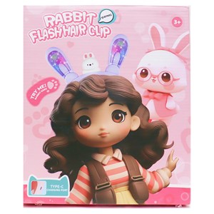 تل سر خرگوشی شارژی موزیکال چراغدار با گوش‌ های متحرک مدل 85039_کیف و اکسسوری