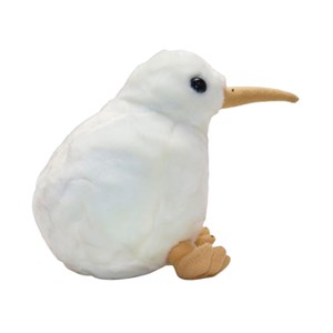 عروسک پولیشی اورجینال پرنده کیوی رنگ سفید 20 سانتی_عروسک