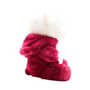 عروسک پولیشی اورجینال خرس کلاه دار سرخابی 26 سانتی_عروسک