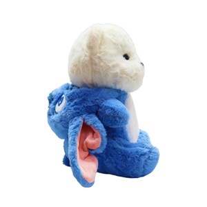 عروسک پولیشی اورجینال خرس کلاه دار آبی 26 سانتی_عروسک