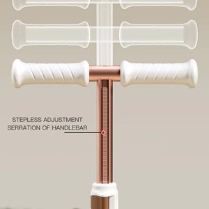 اسکوتر تاشو چراغدار با ترمز عقب و بدنه آلومینیومی رنگ صورتی_اسکوتر