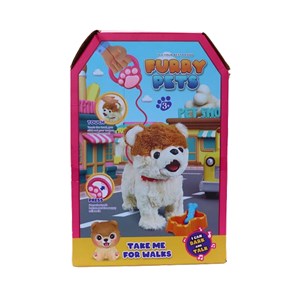 عروسک رباتیک گربه پشمالو موزیکال سنسور دار با دسته ی کنترلی رنگ سفید مدل 5535_عروسک رباتیک